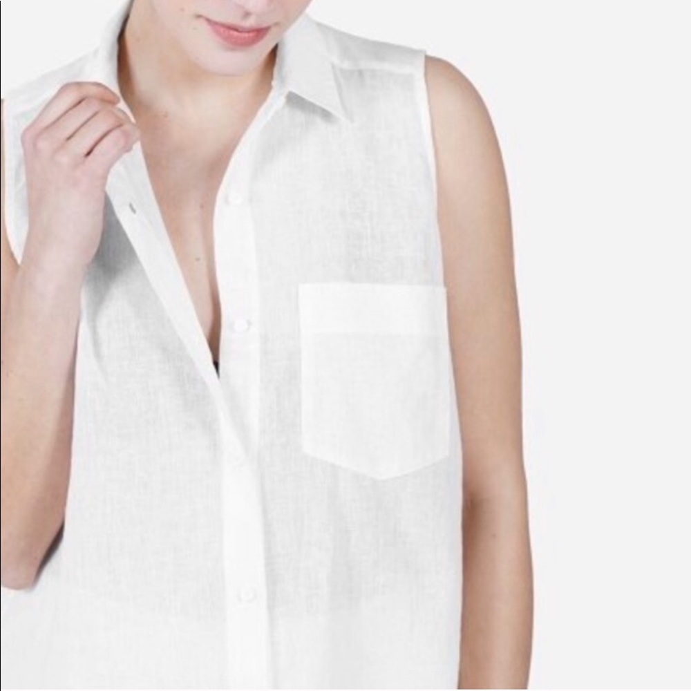 Everlane linen cotton blend tank top